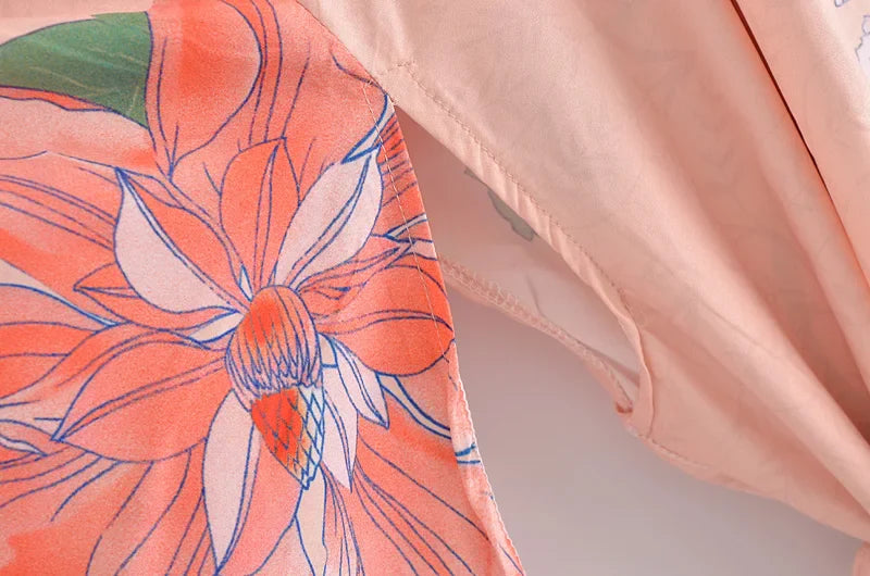 Ros¨¦ Pink Peacock Boho Maxi Robe