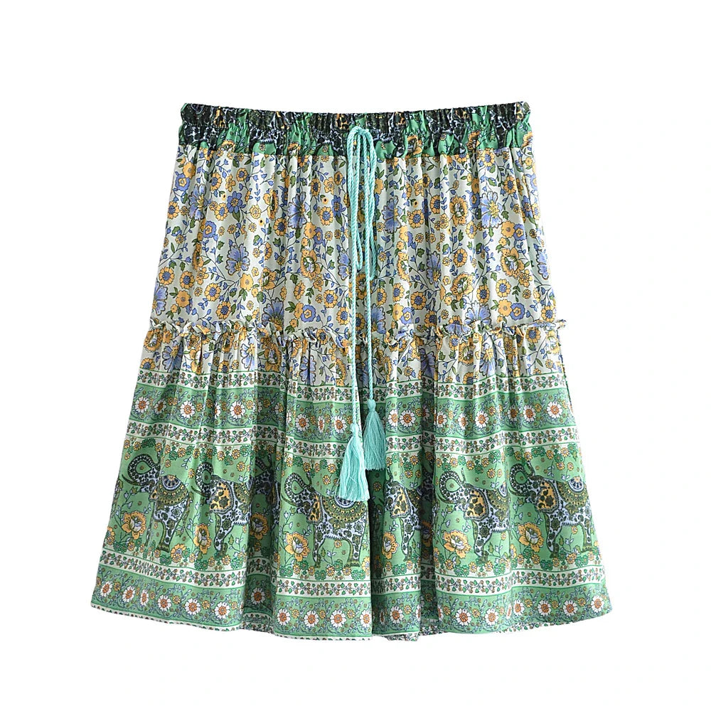 Juniper Dream Floral Print Mini Skirt