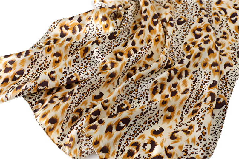 Light Brown Cheetah Boho Scarf