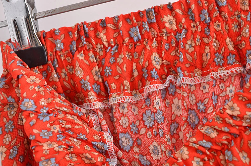 Garden Blooms Floral Print Mini Skirt
