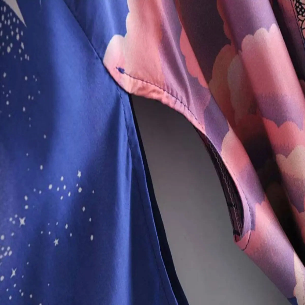 Moonstruck Indigo Goddess Boho Short Kimono Robe