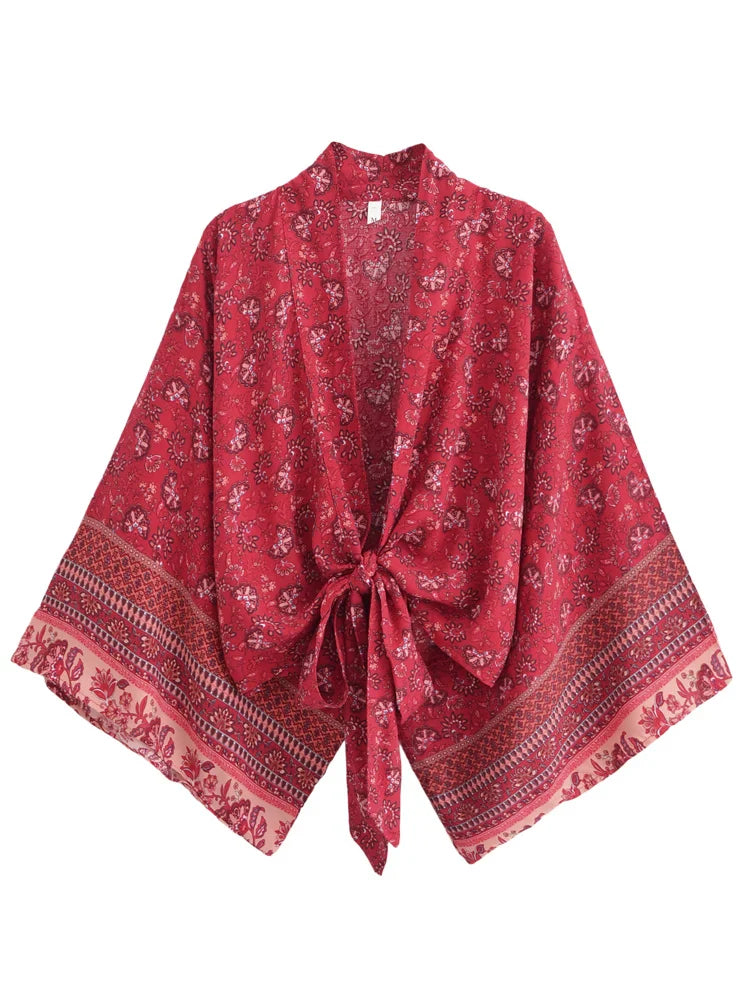 Meadow Magic Boho Floral Print Crop Top