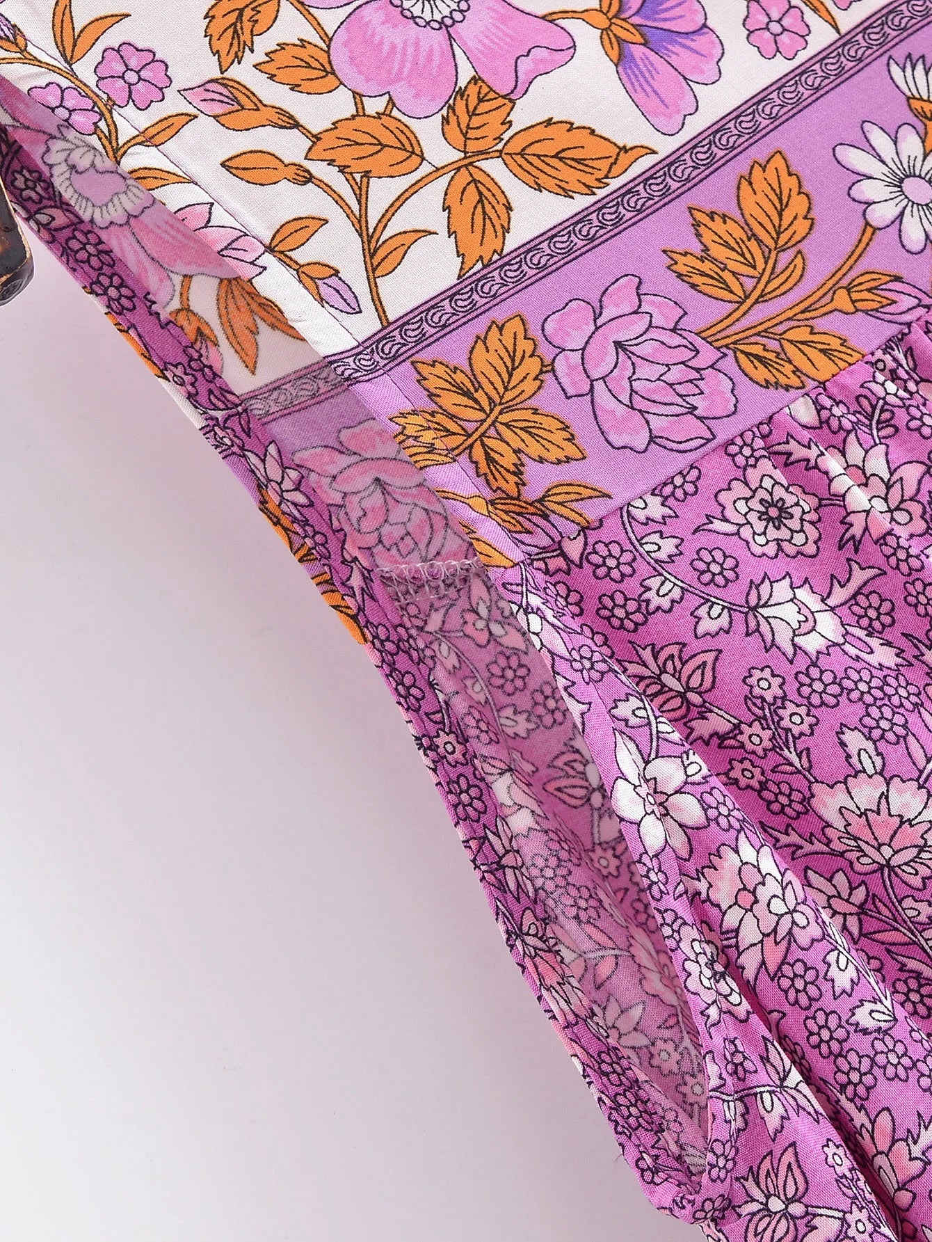 Rosy Pink Boho Floral Print Mini Dress