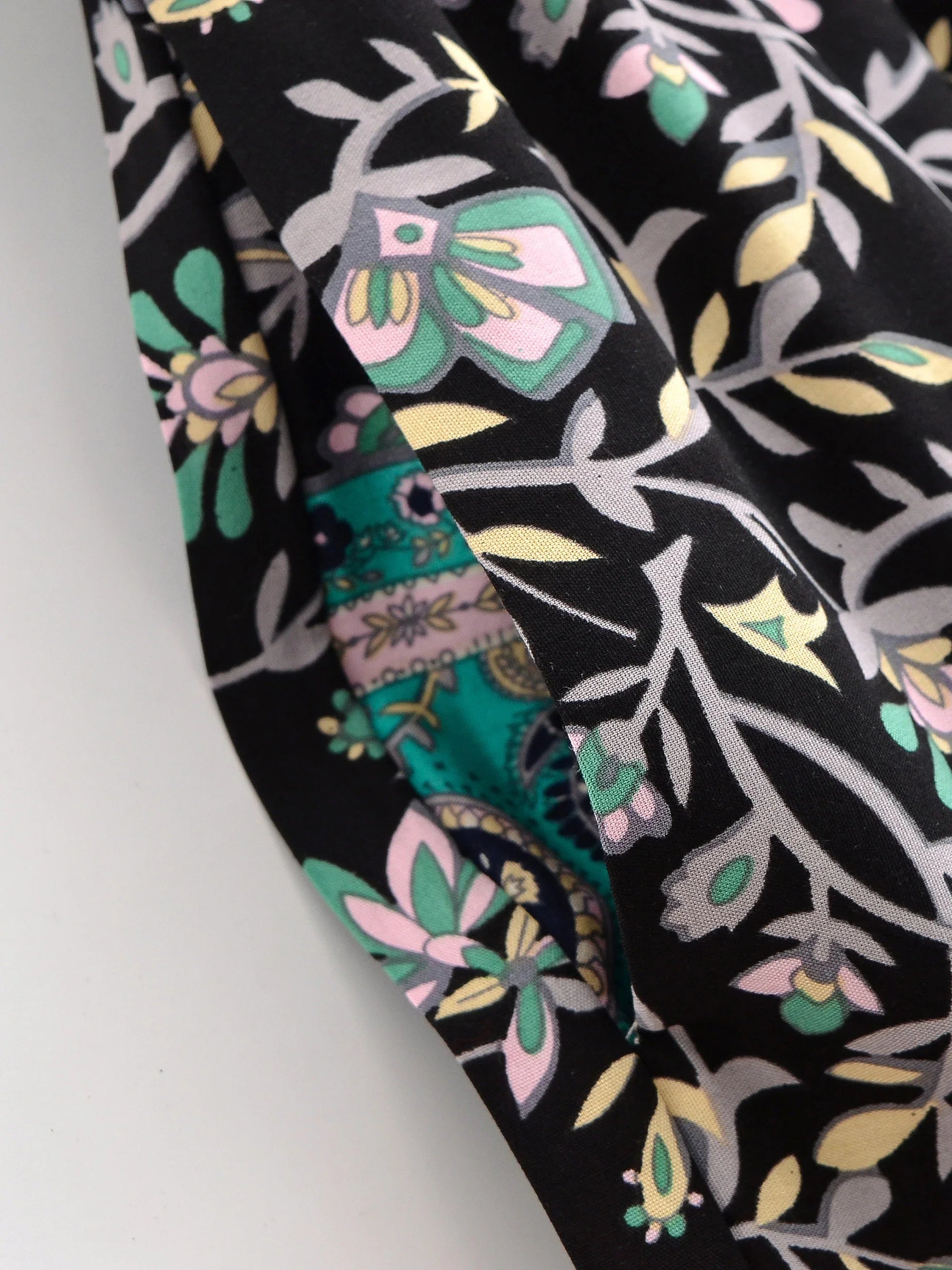 Midnight Blossom Floral Print Boho Maxi Skirt
