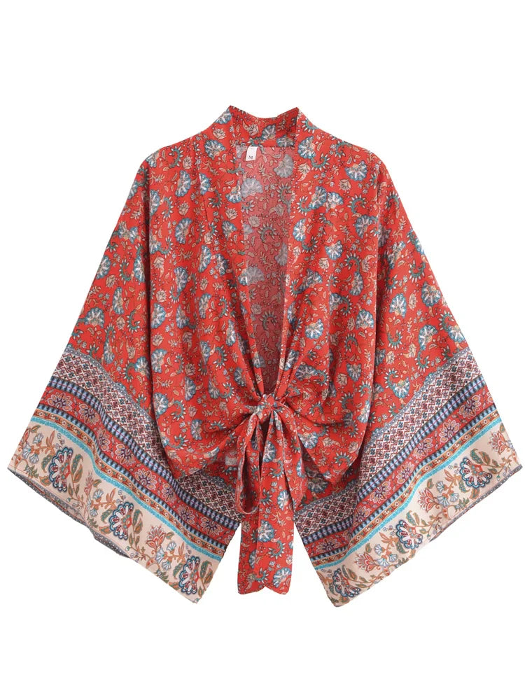 Meadow Magic Boho Floral Print Crop Top