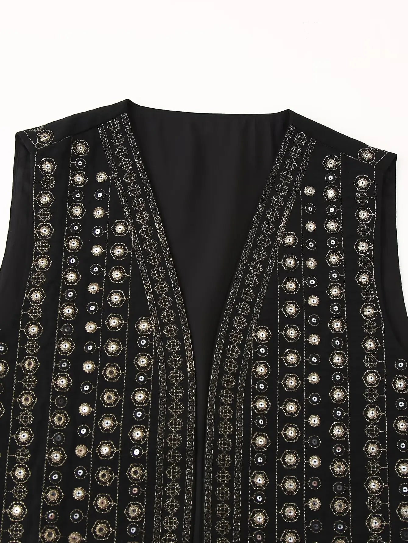 Twilight Boho Sequin Embroidered Vest