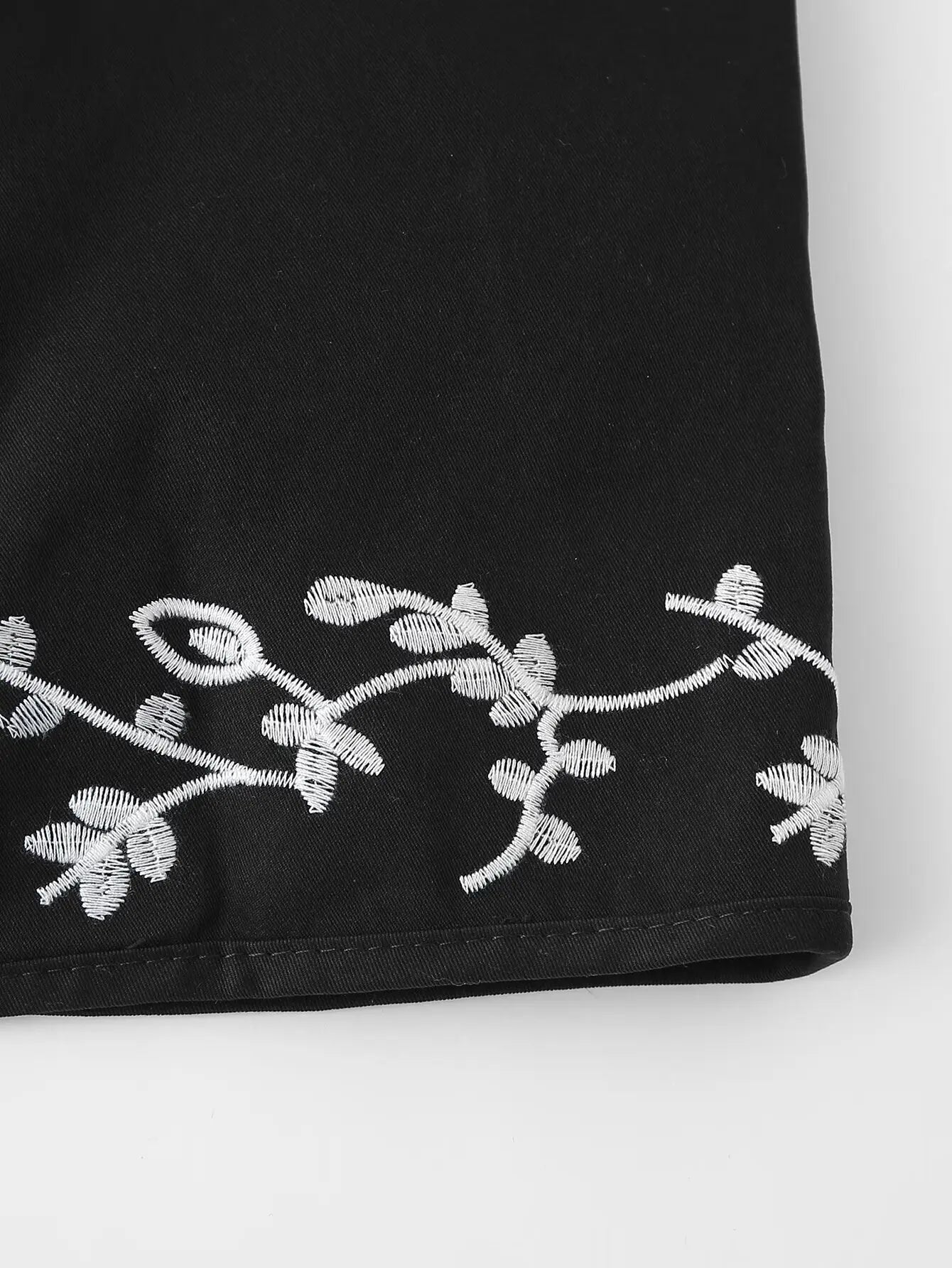 Midnight Bloom Boho Floral Embroidered Vest