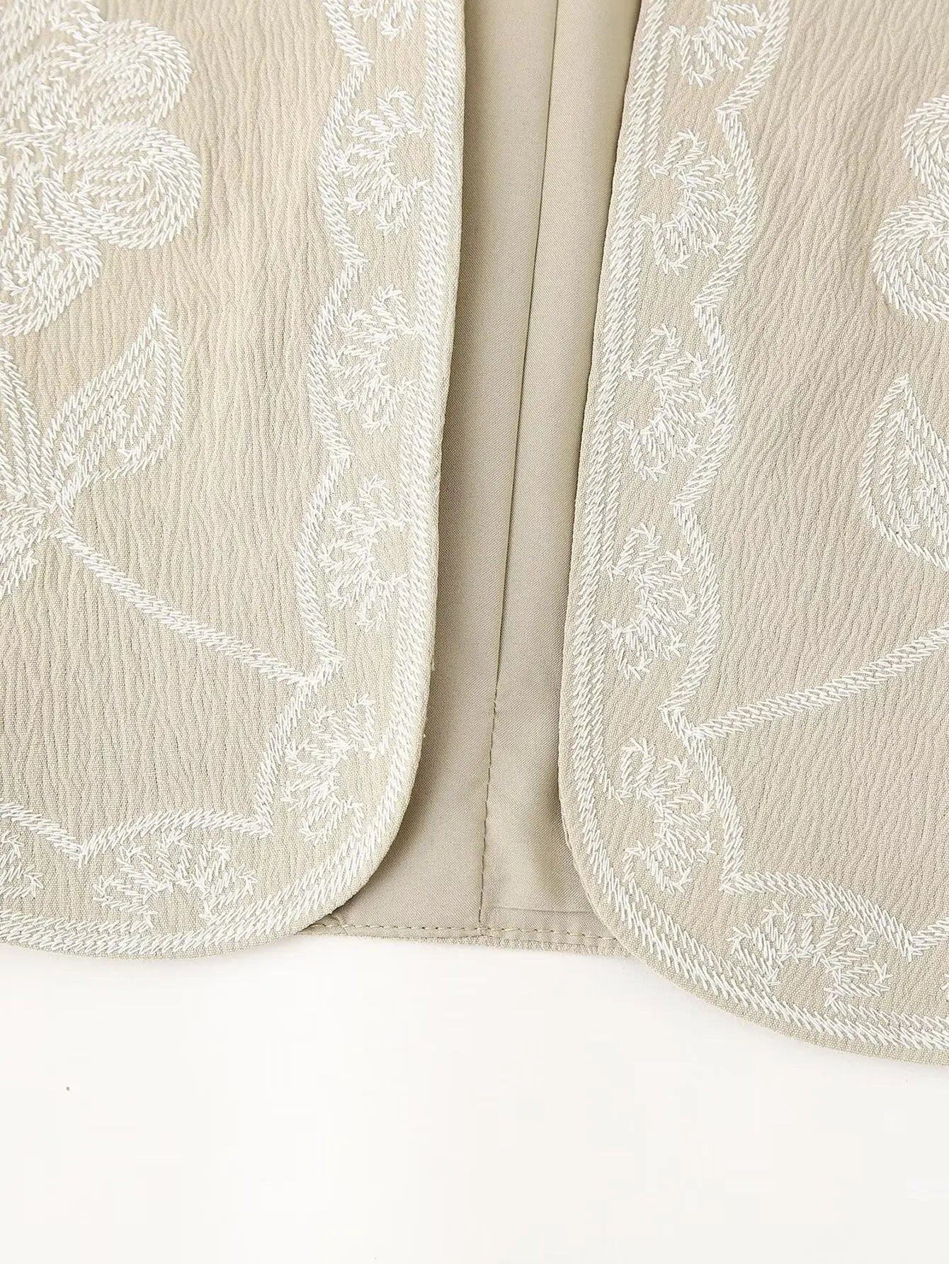 Camellia Bloom Boho Floral Embroidered Vest