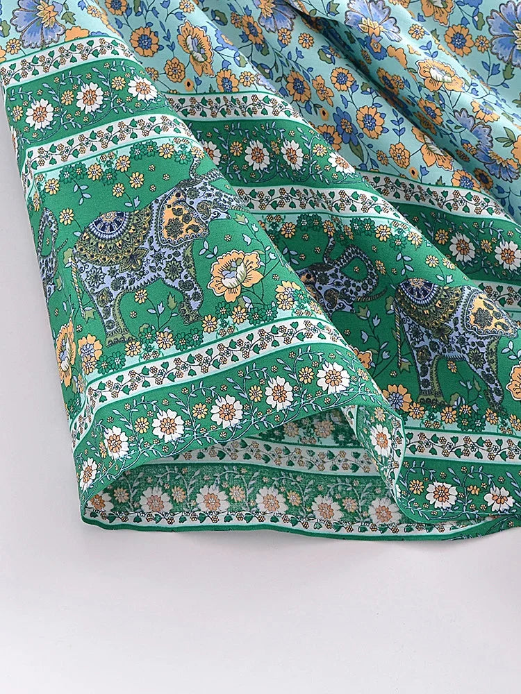 Juniper Dream Boho Floral Print Crop Top