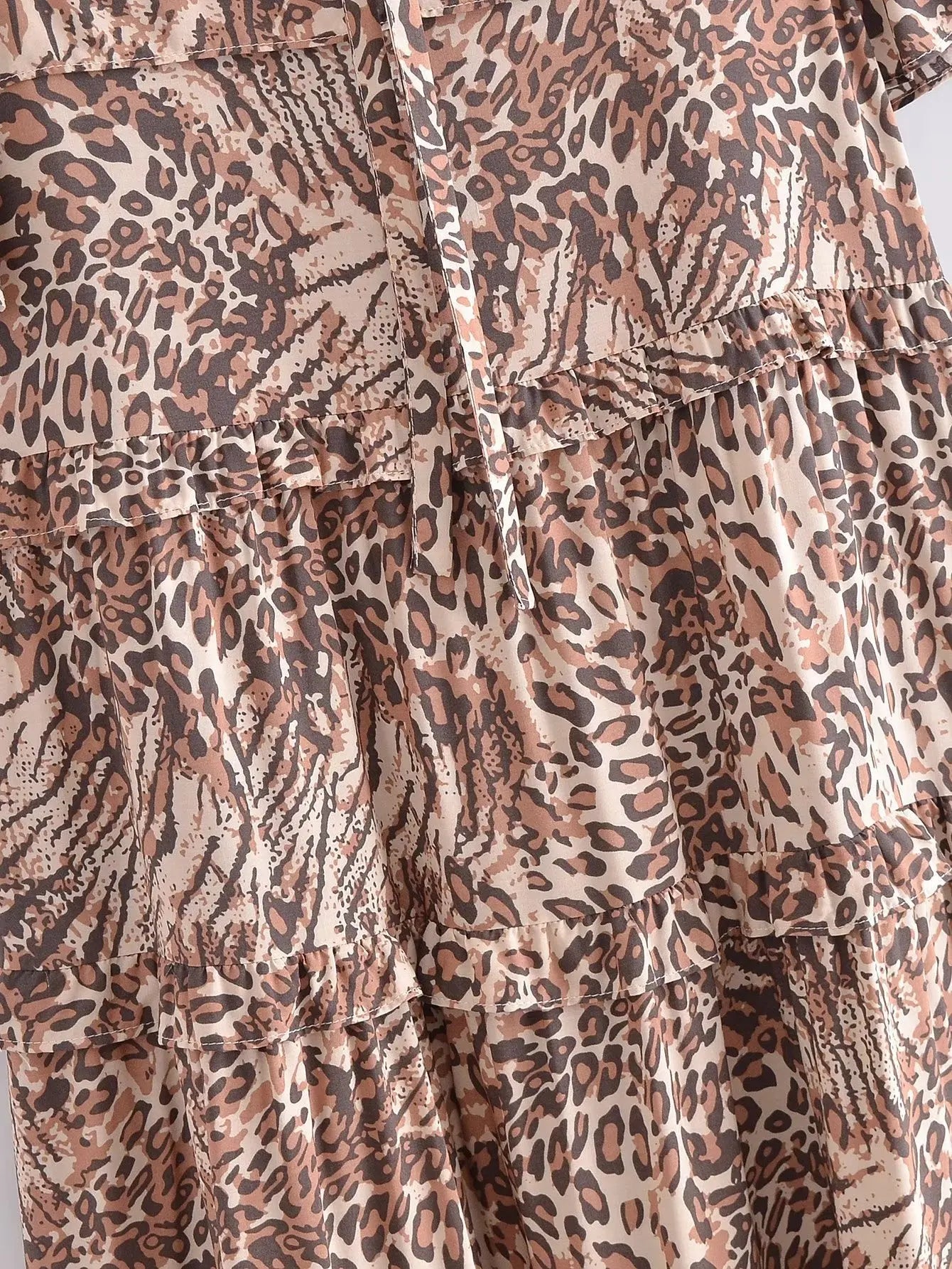 Leopard Dreams Boho Midi Dress