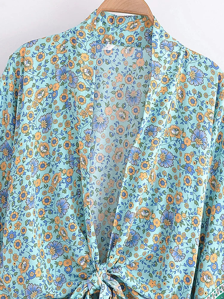 Juniper Dream Boho Floral Print Crop Top