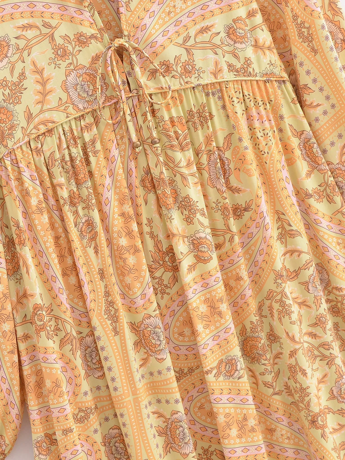 Sun-Kissed Bloom Boho Floral Print Maxi Dress