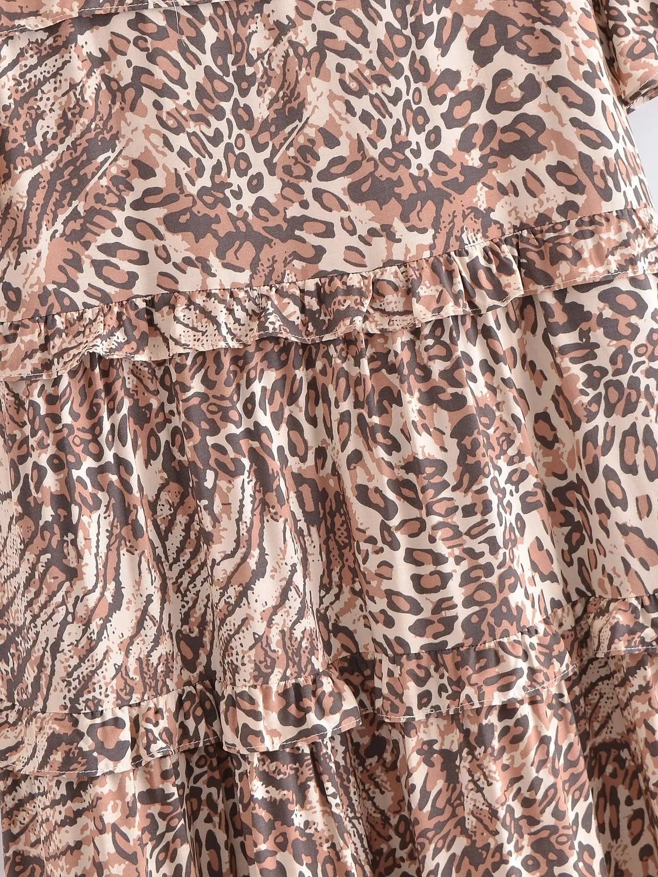 Leopard Dreams Boho Midi Dress