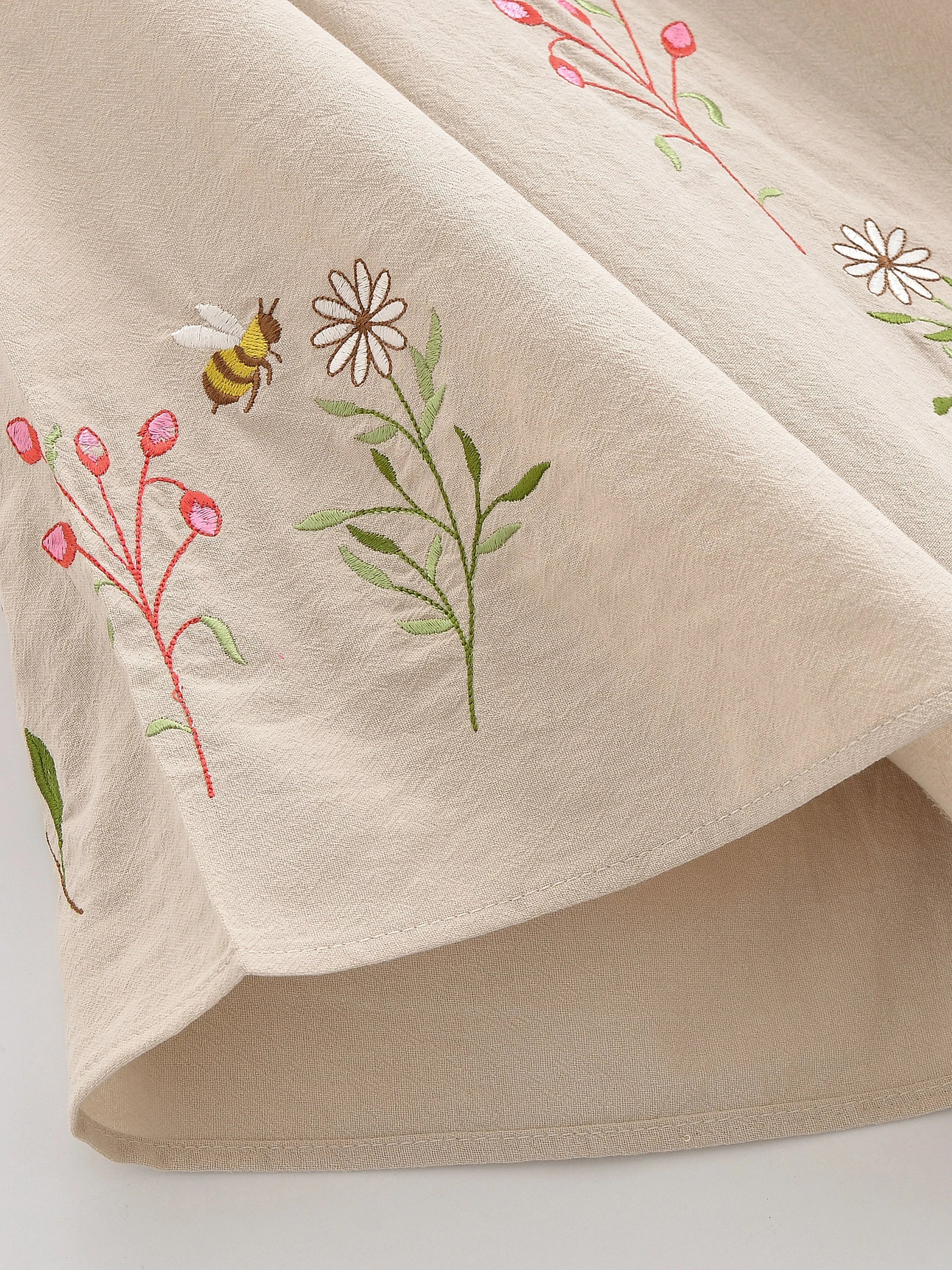 Honey Meadow Floral Embroidered Kimono Cardigan