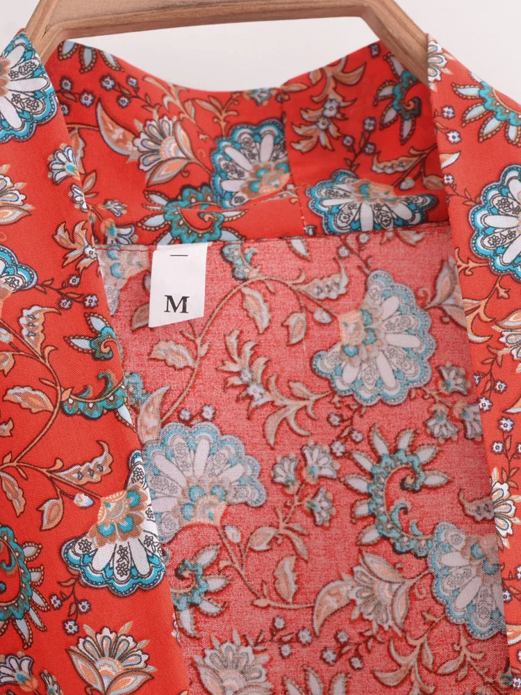Meadow Magic Boho Floral Print Crop Top