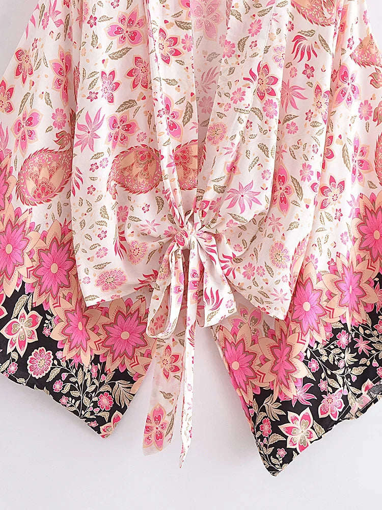 Cherished Bloom Boho Floral Print Crop Top