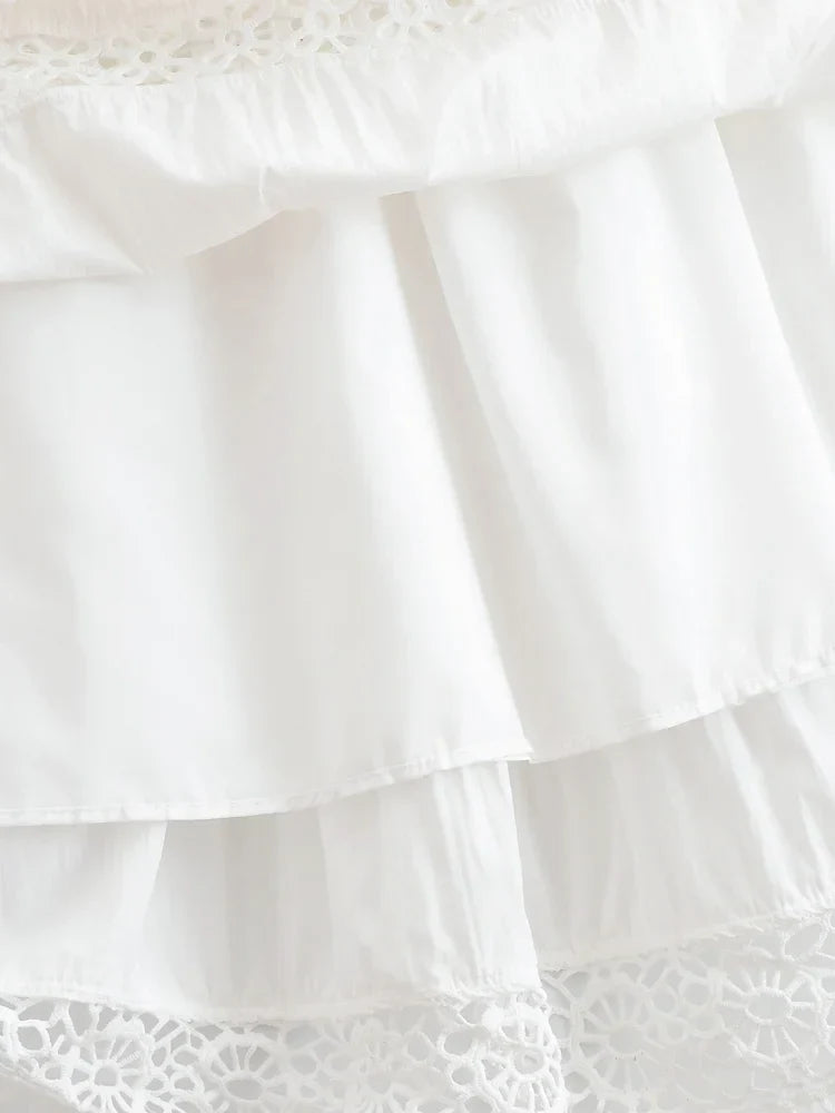 Morning Veil Boho Midi Skirt