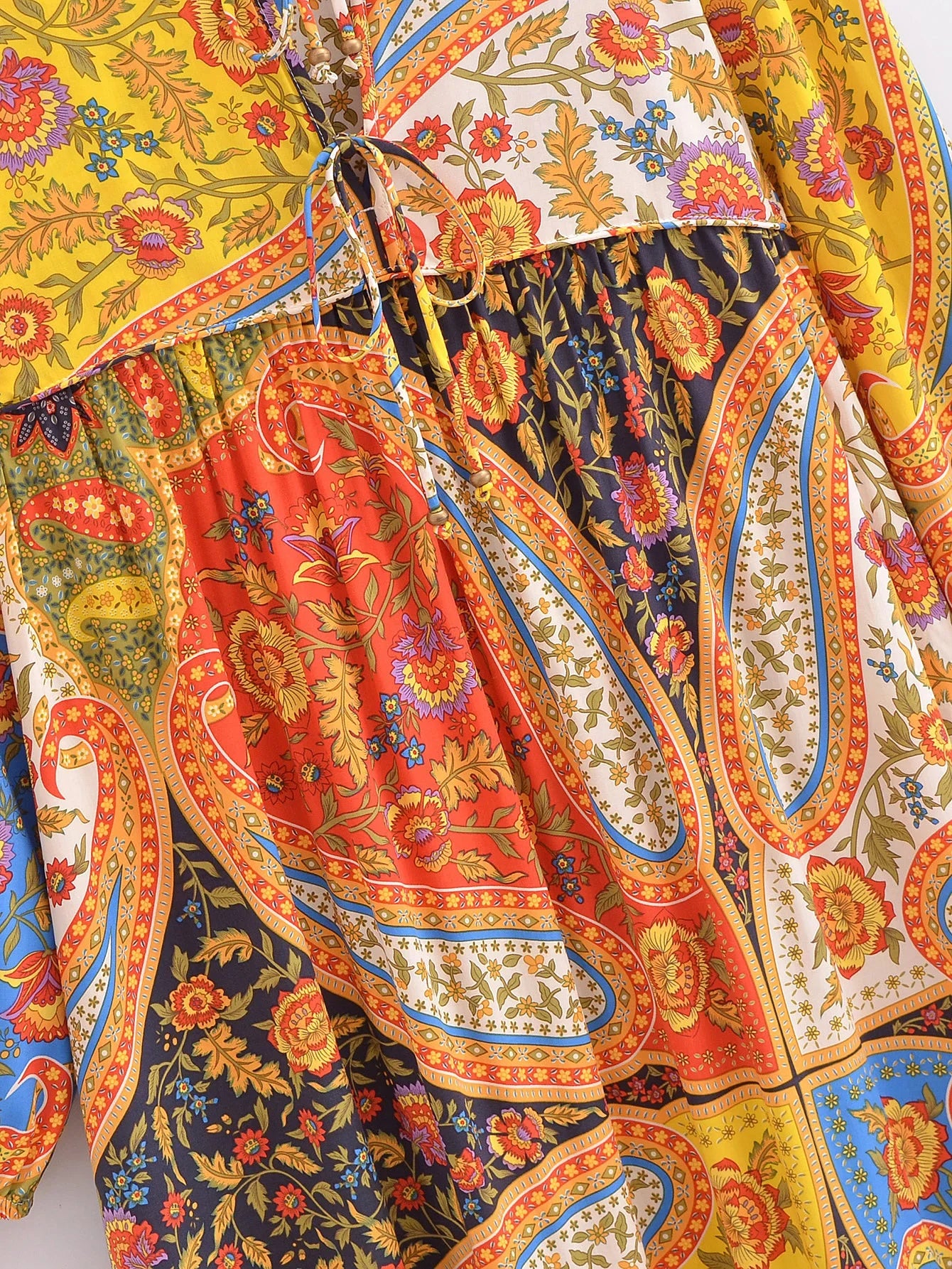 Festival Spirit Boho Floral Print Maxi Dress