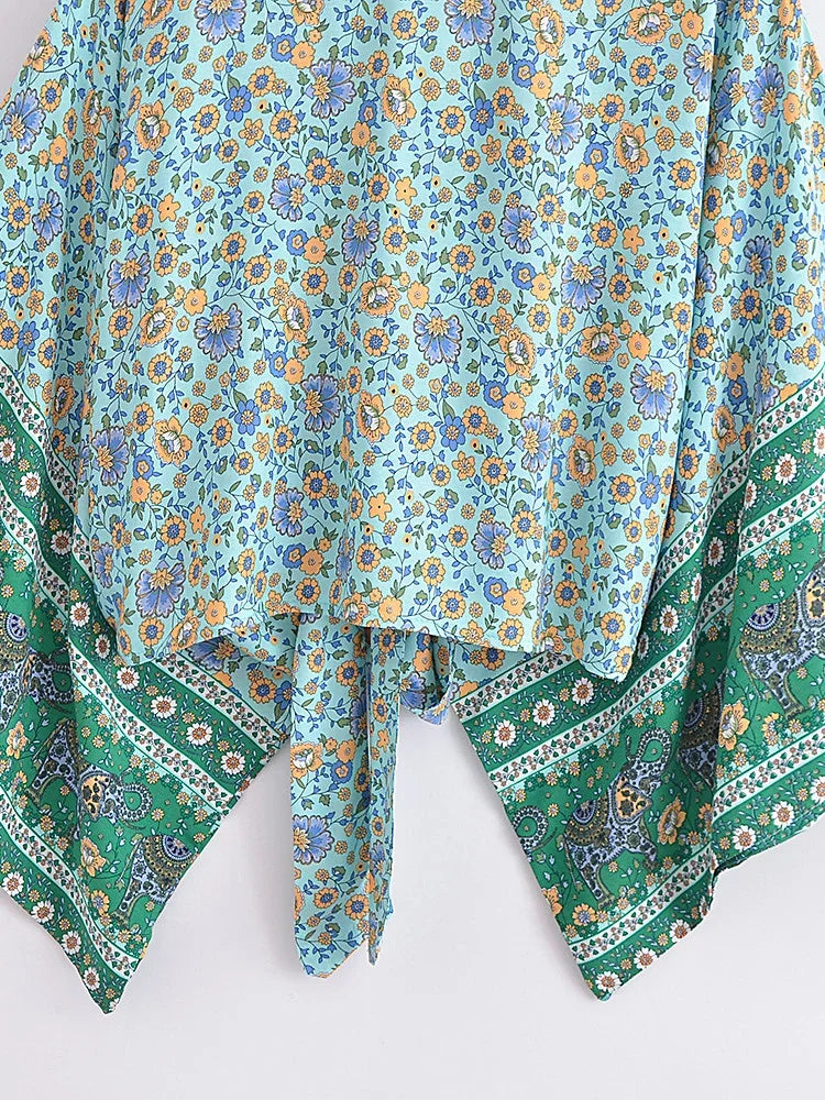 Juniper Dream Boho Floral Print Crop Top