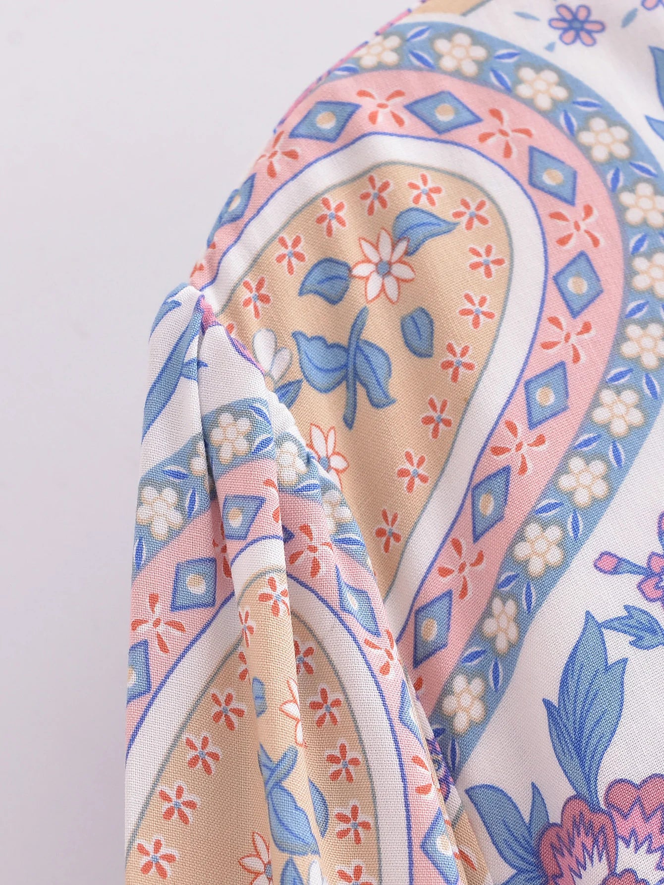 Lavender Daydream Boho Floral Print Maxi Dress