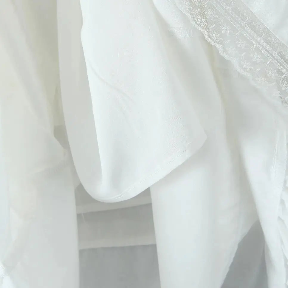 Heavenly White Boho Ruffle Maxi Skirt