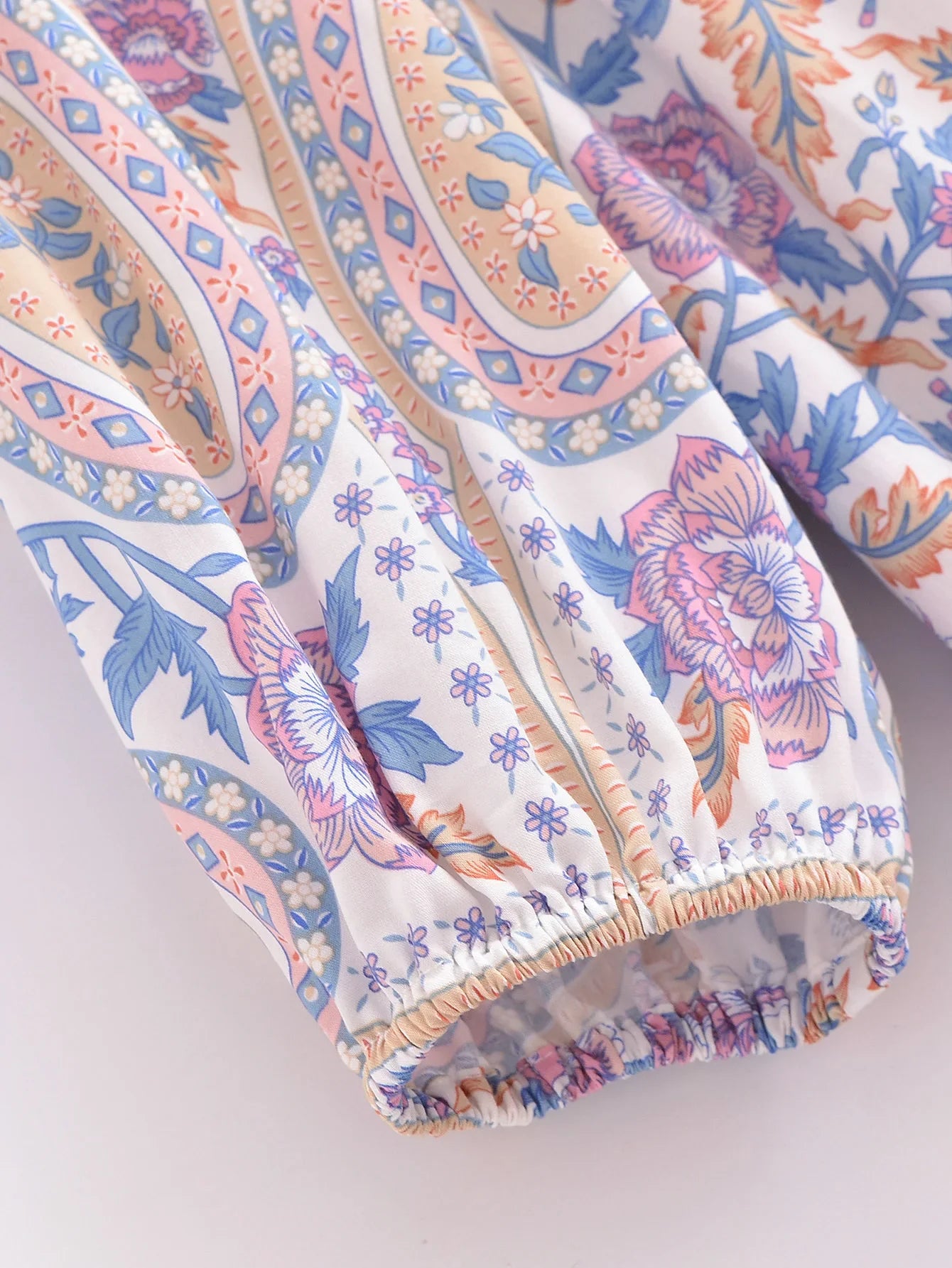 Lavender Daydream Boho Floral Print Maxi Dress