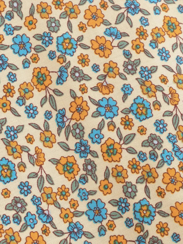 Jasmine Blossom Boho Floral Print Crop Top