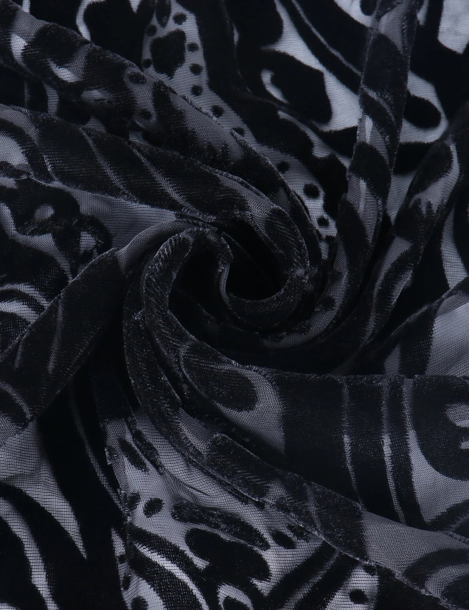Sable Floral Print Velvet Burnout Kimono
