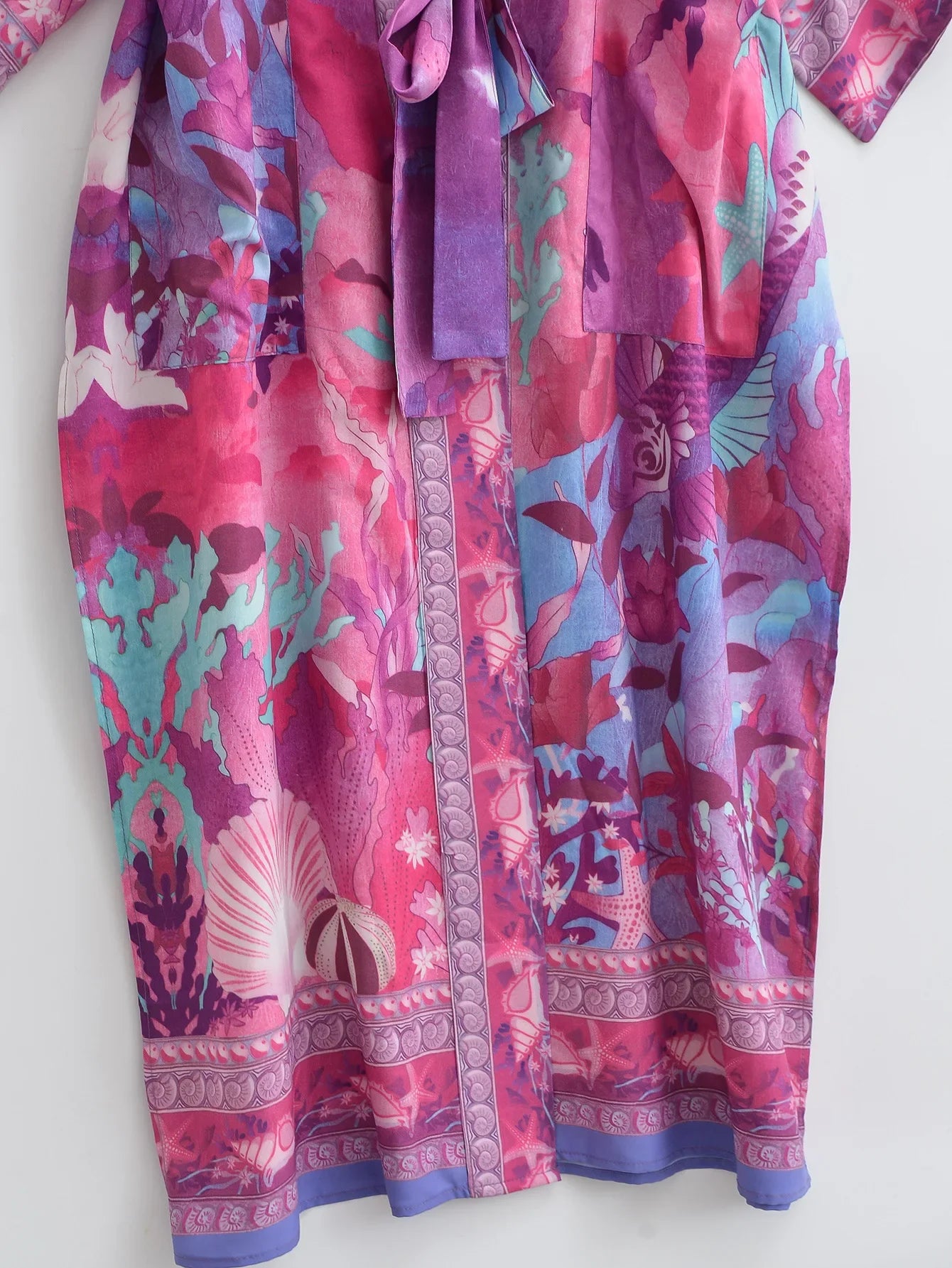 Mermaid Paradise Boho Maxi Kimono Robe