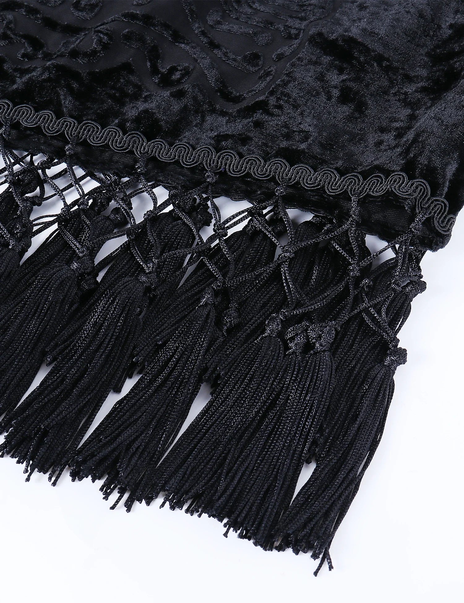 Sable Floral Print Velvet Burnout Kimono