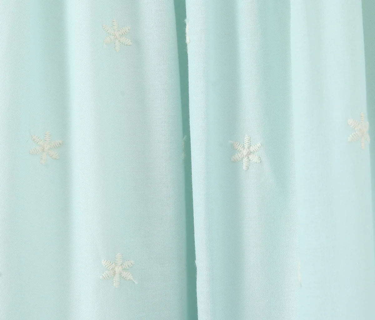 Morning Sky Floral Embroidered Midi Skirt
