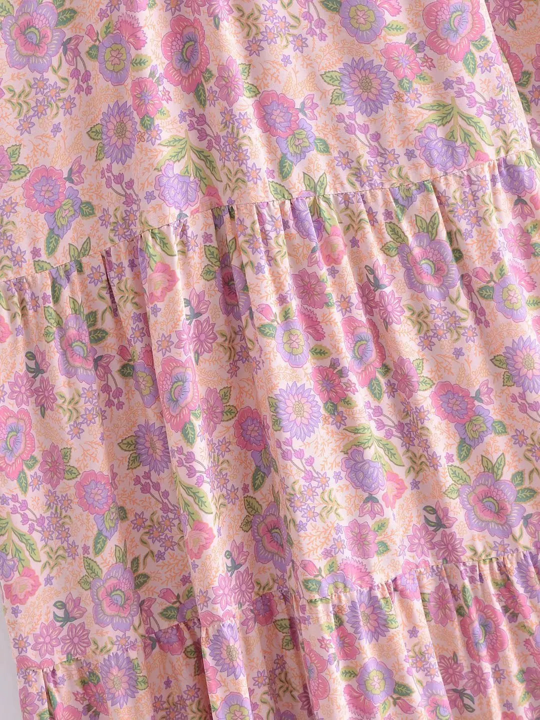 Blush Blossom Boho Floral Print Maxi Dress