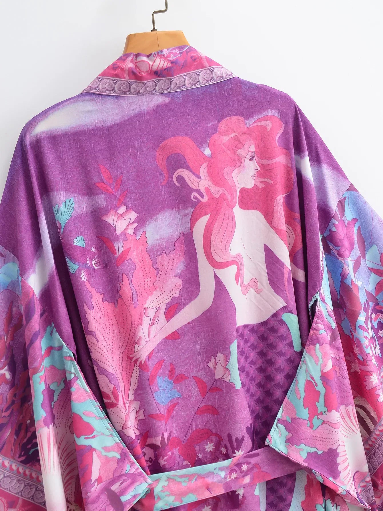 Mermaid Paradise Boho Maxi Kimono Robe