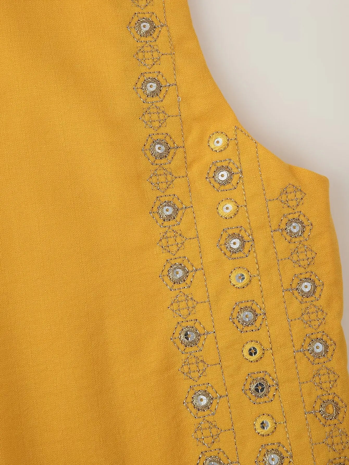 Sunlit Boho Sequin Embroidered Vest