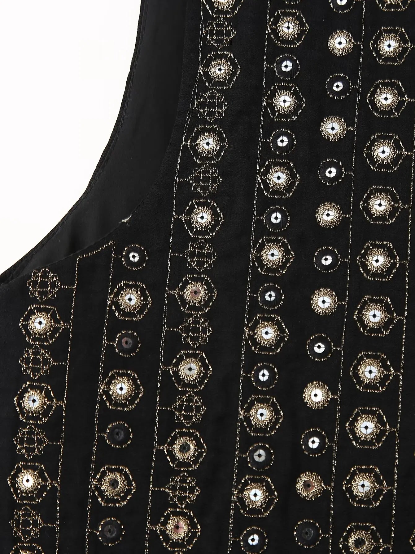 Twilight Boho Sequin Embroidered Vest