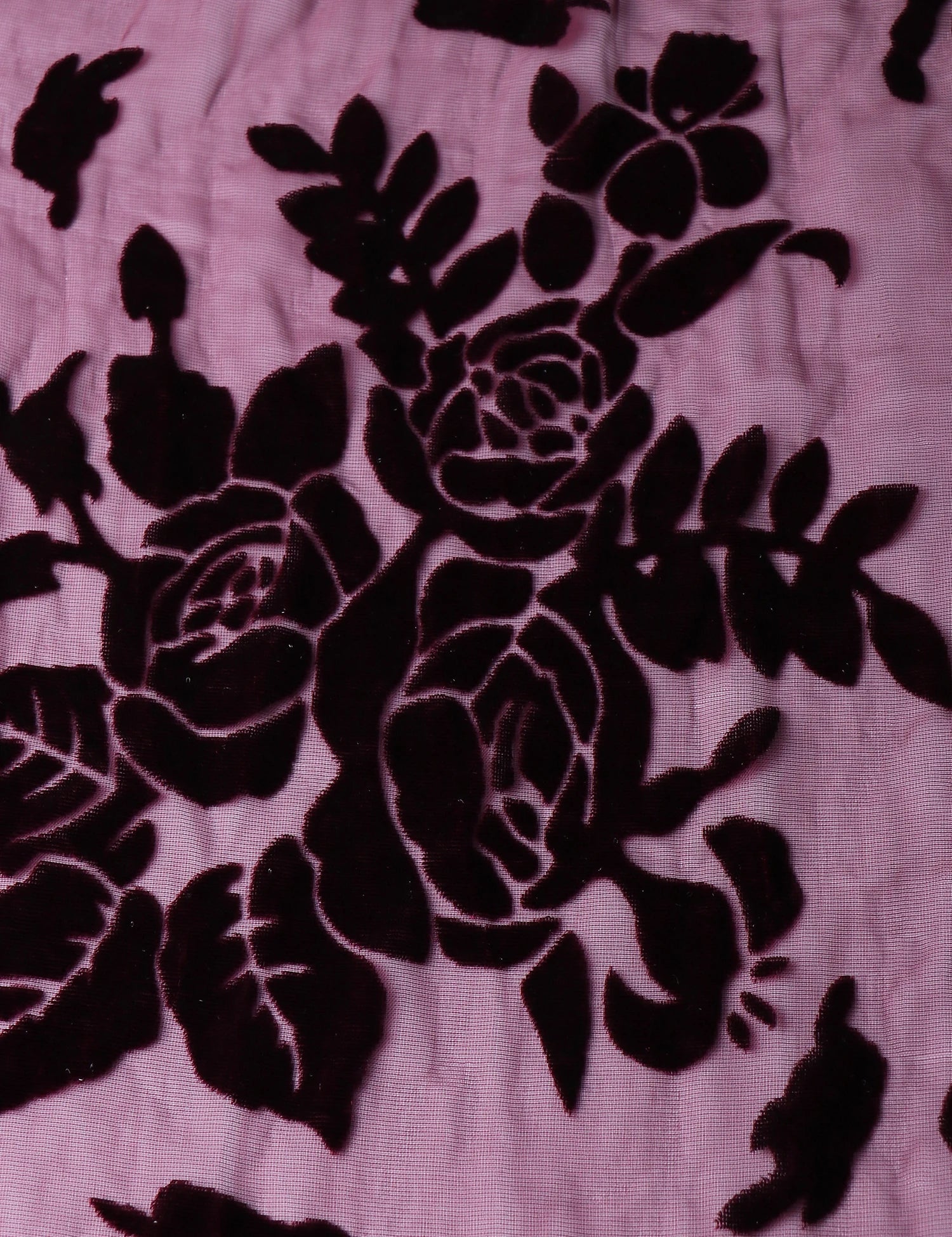 Merlot Floral Print Velvet Burnout Kimono