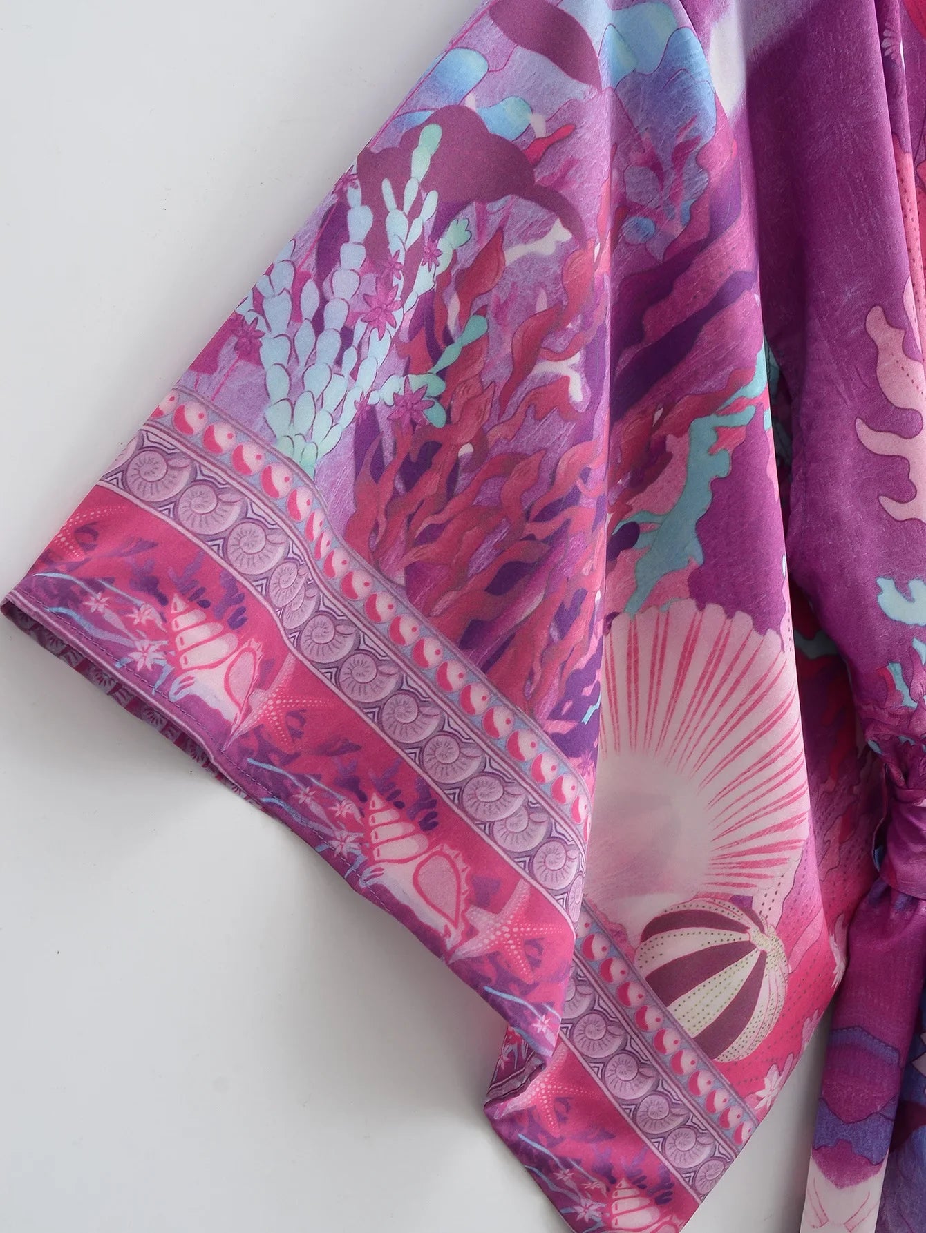 Mermaid Paradise Boho Maxi Kimono Robe