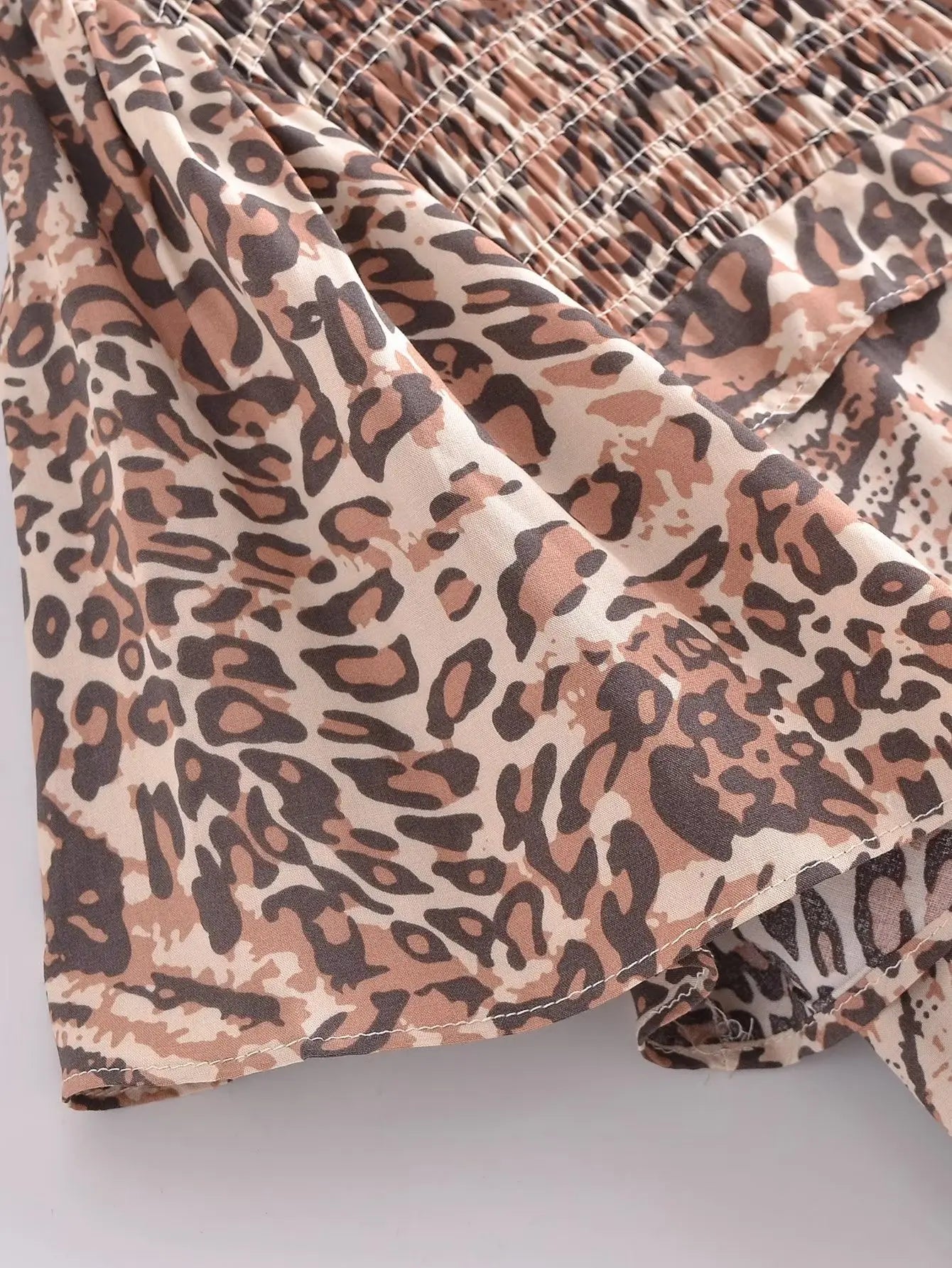 Leopard Dreams Boho Midi Dress