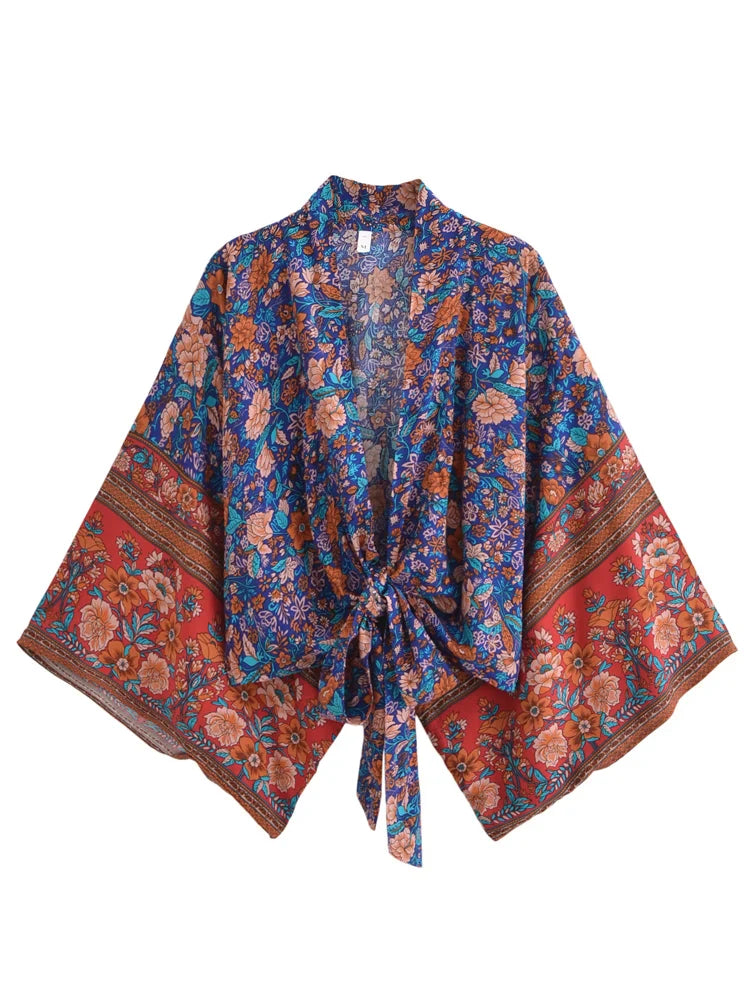 Passionate Bloom Boho Floral Print Crop Top
