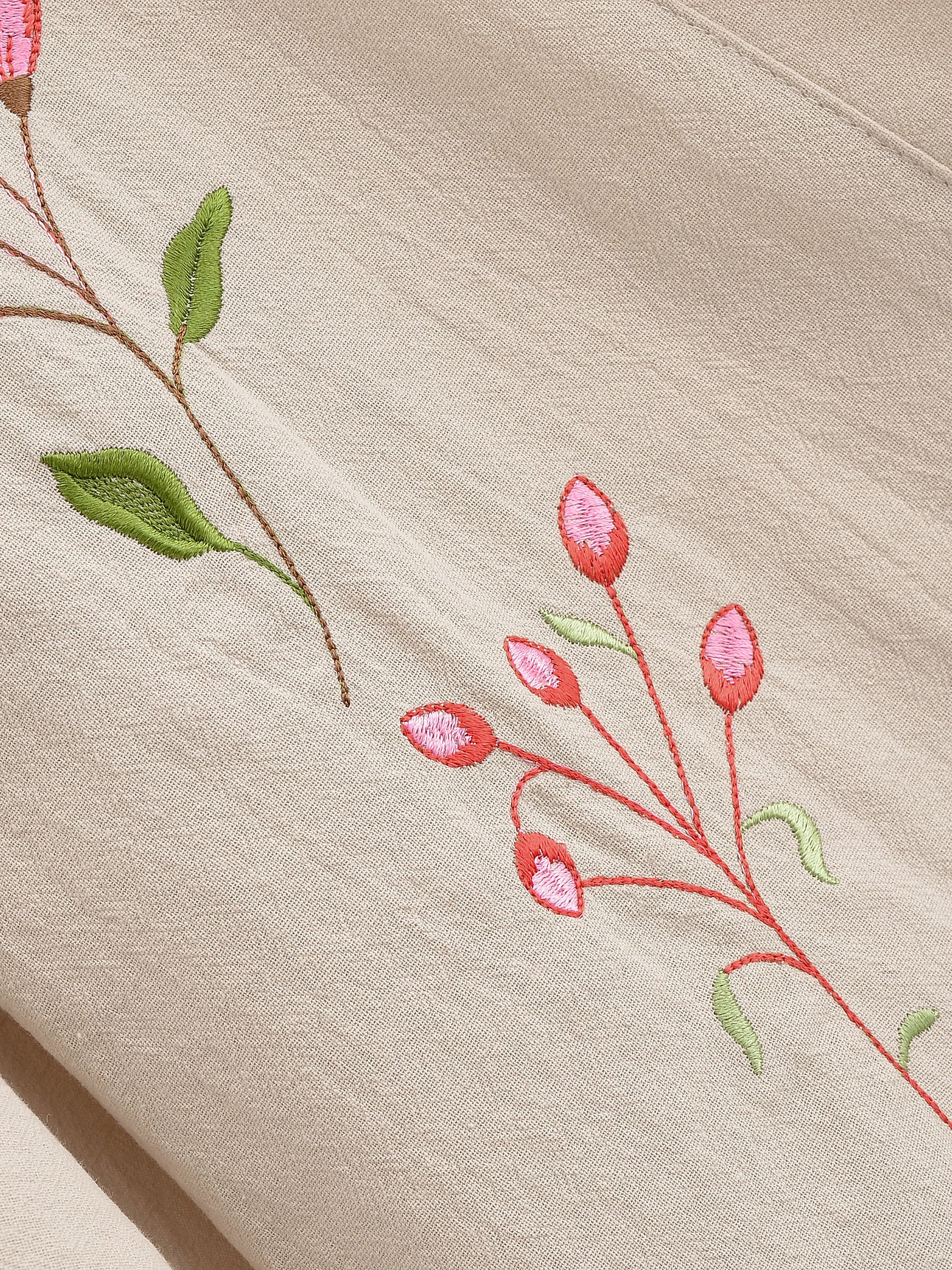 Honey Meadow Floral Embroidered Kimono Cardigan