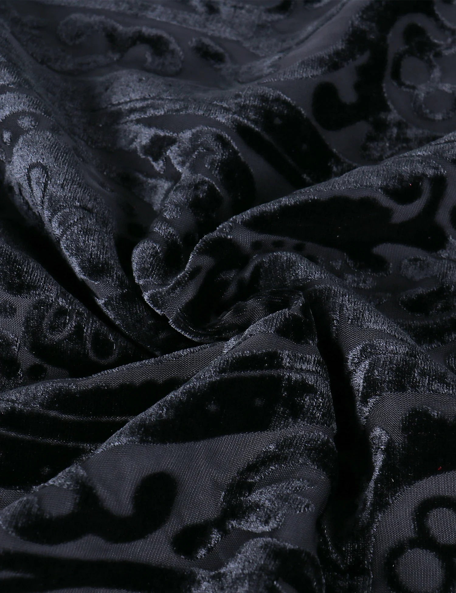 Sable Floral Print Velvet Burnout Kimono