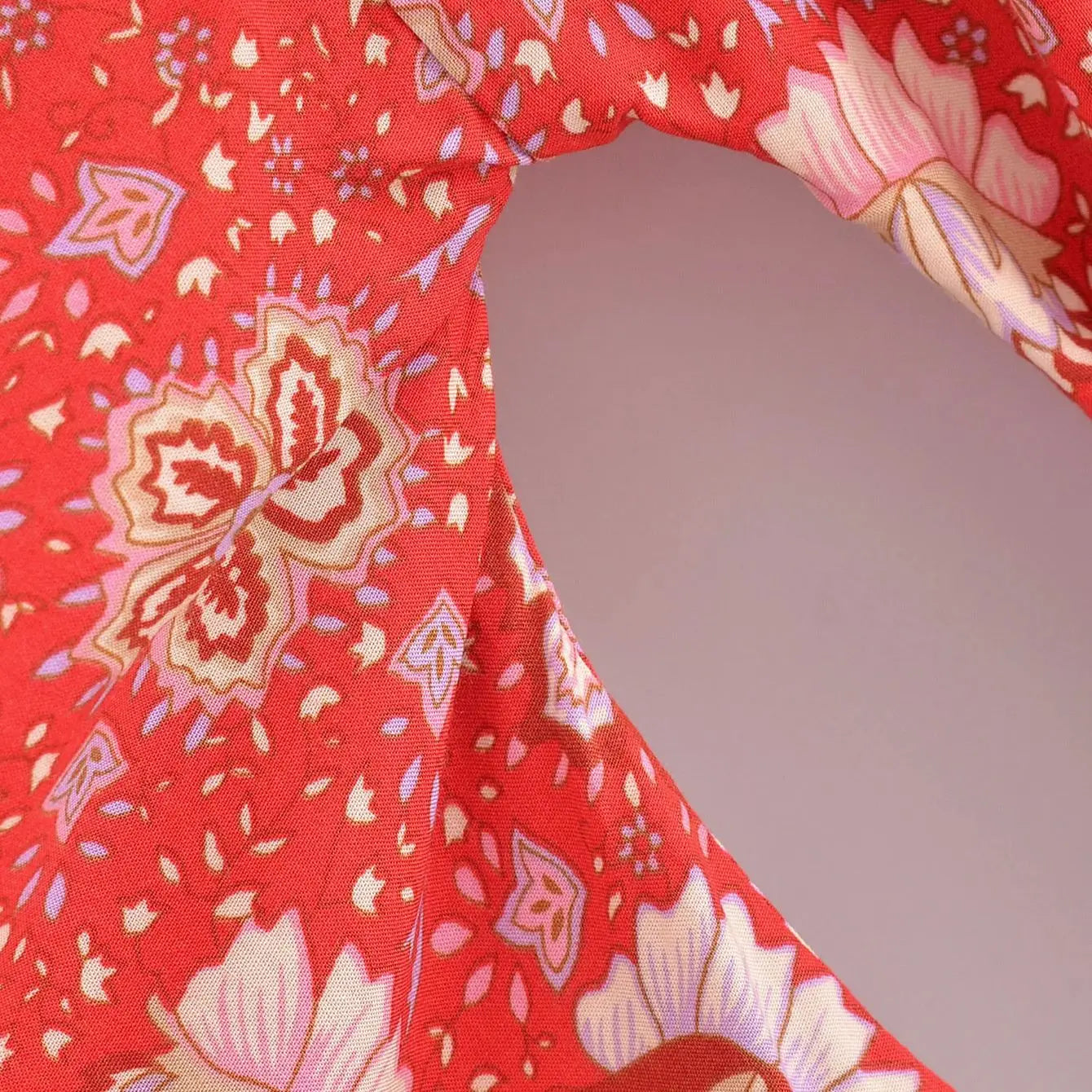 Wild Savannah Boho Floral Print Short Robe