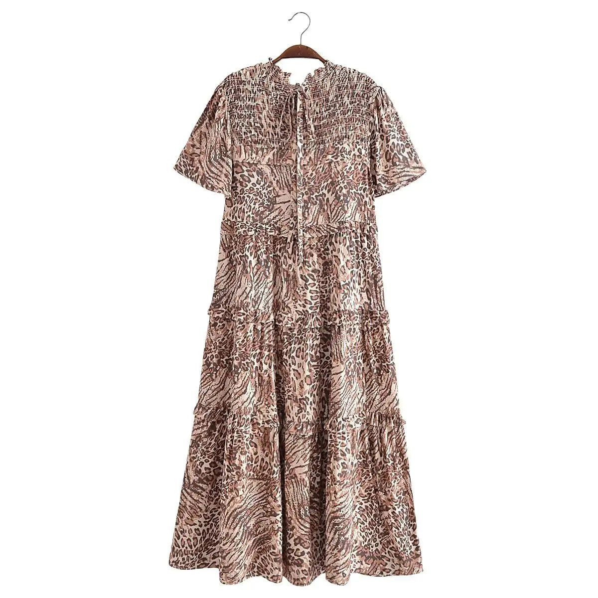 Leopard Dreams Boho Midi Dress