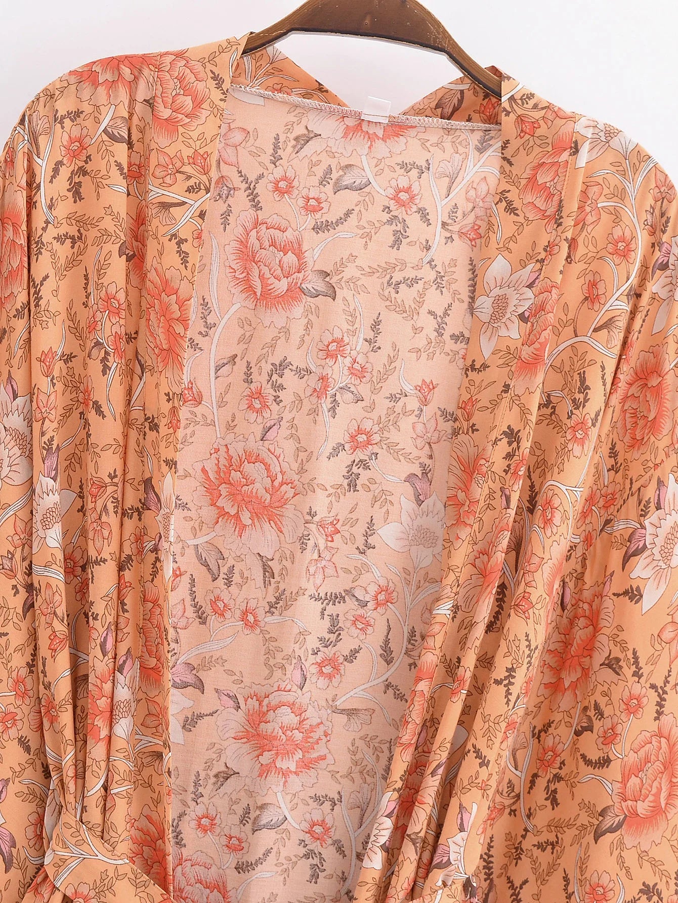 Royal Rose Boho Floral Print Short Robe