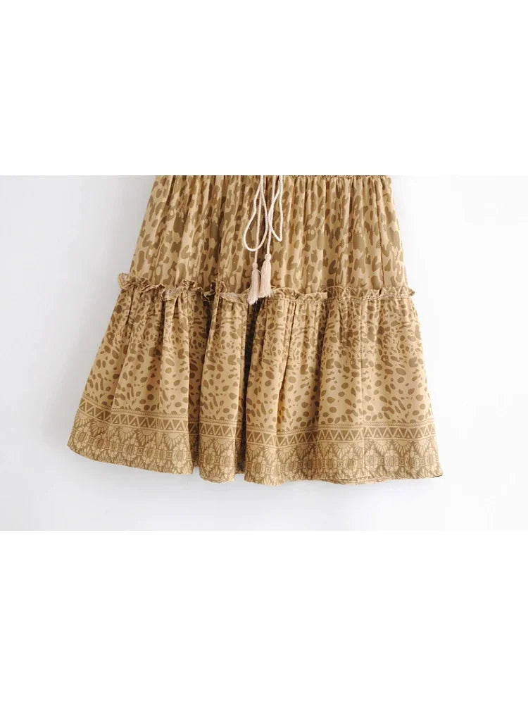 Wanderwild Leopard Print Mini Skirt