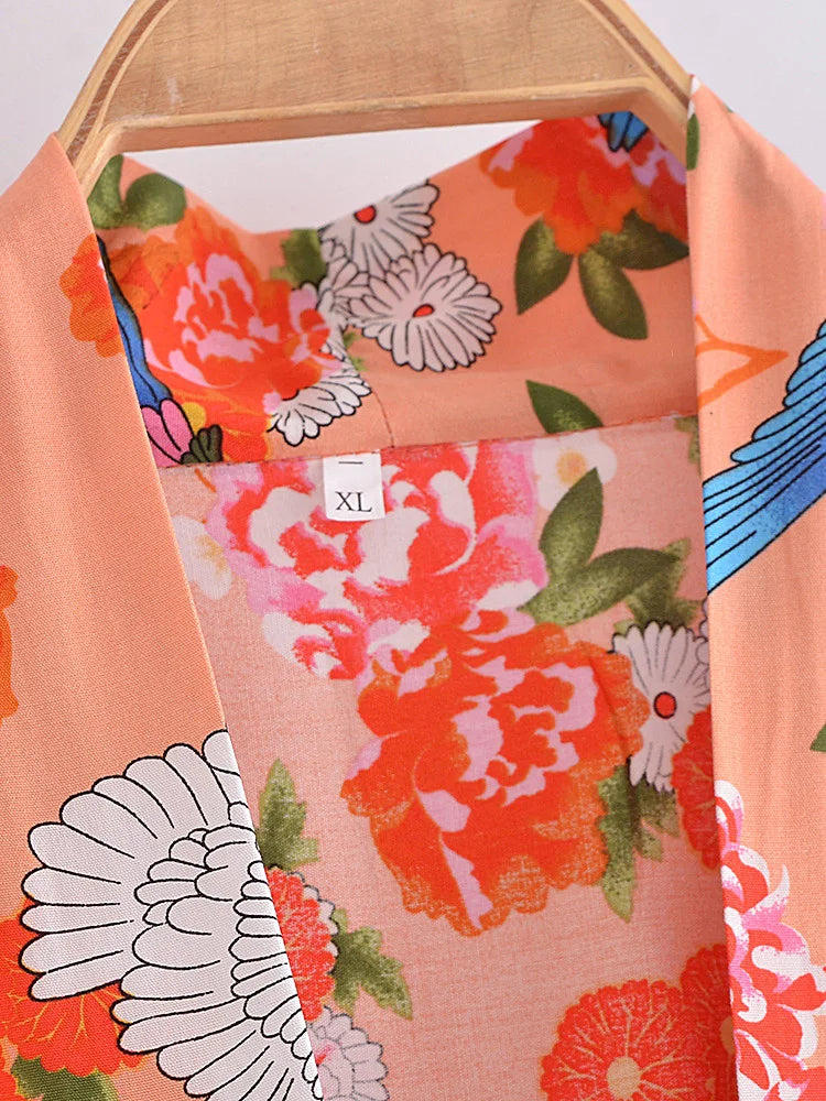 Pink Freebird Boho Floral Print Crop Top