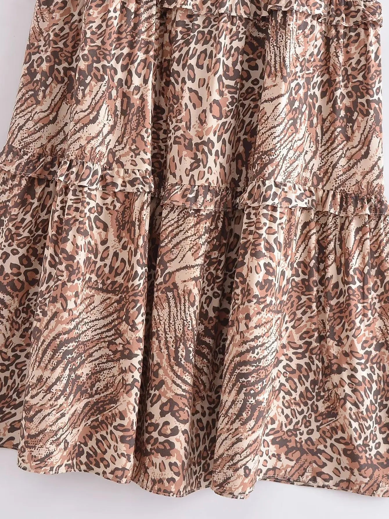 Leopard Dreams Boho Midi Dress