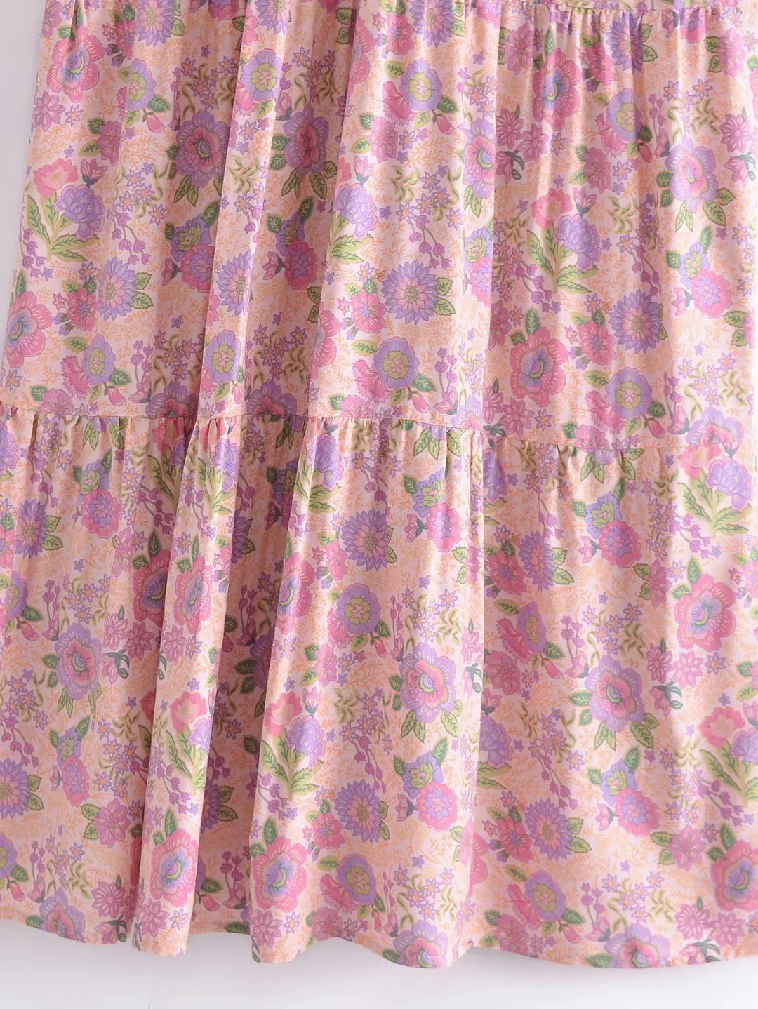 Blush Blossom Boho Floral Print Maxi Dress