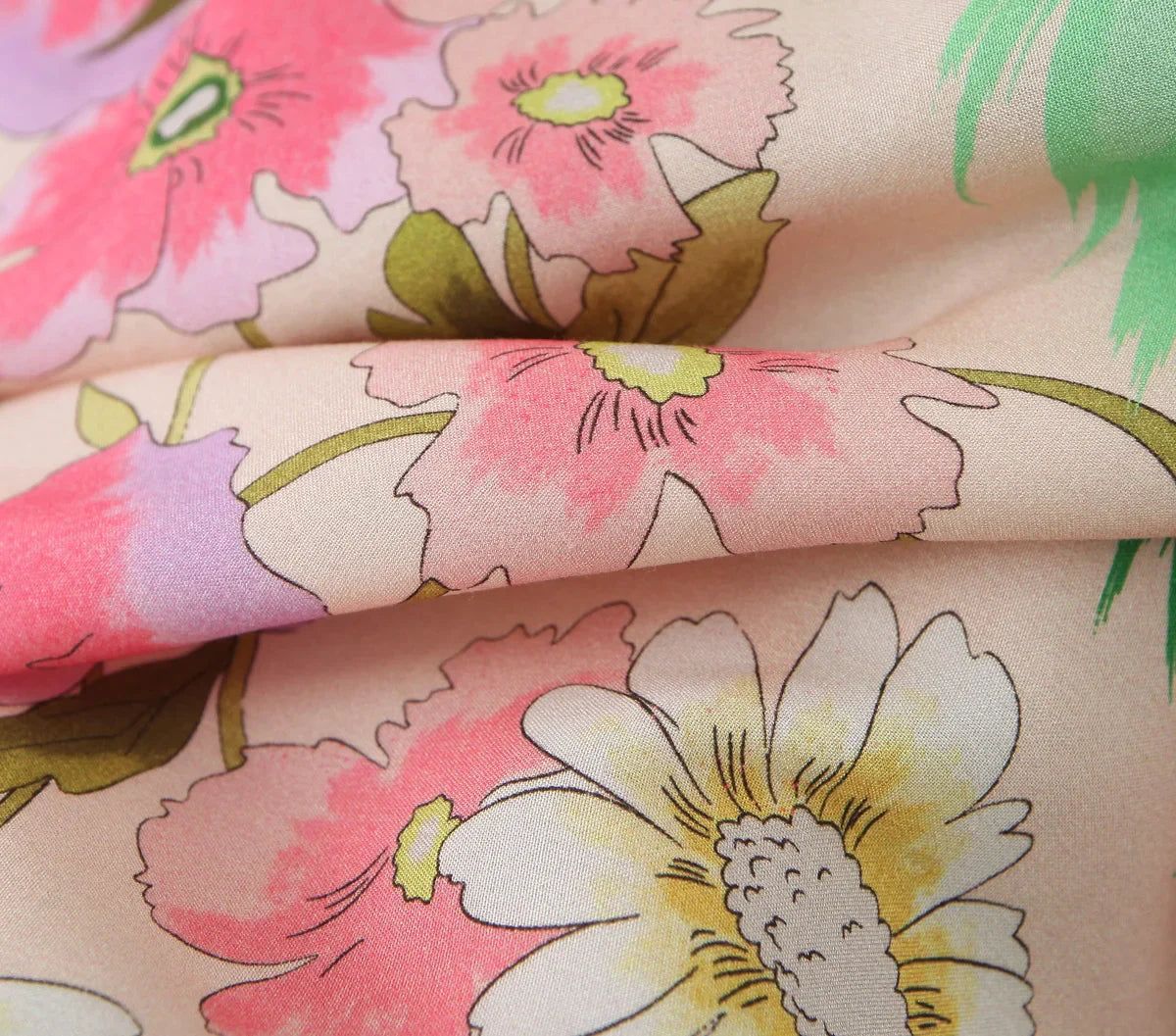 Pink Peacock Boho Floral Print Maxi Robe