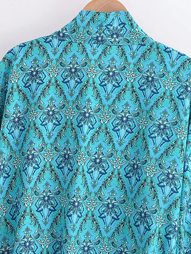 Moonstone Meadow Boho Floral Print Crop Top